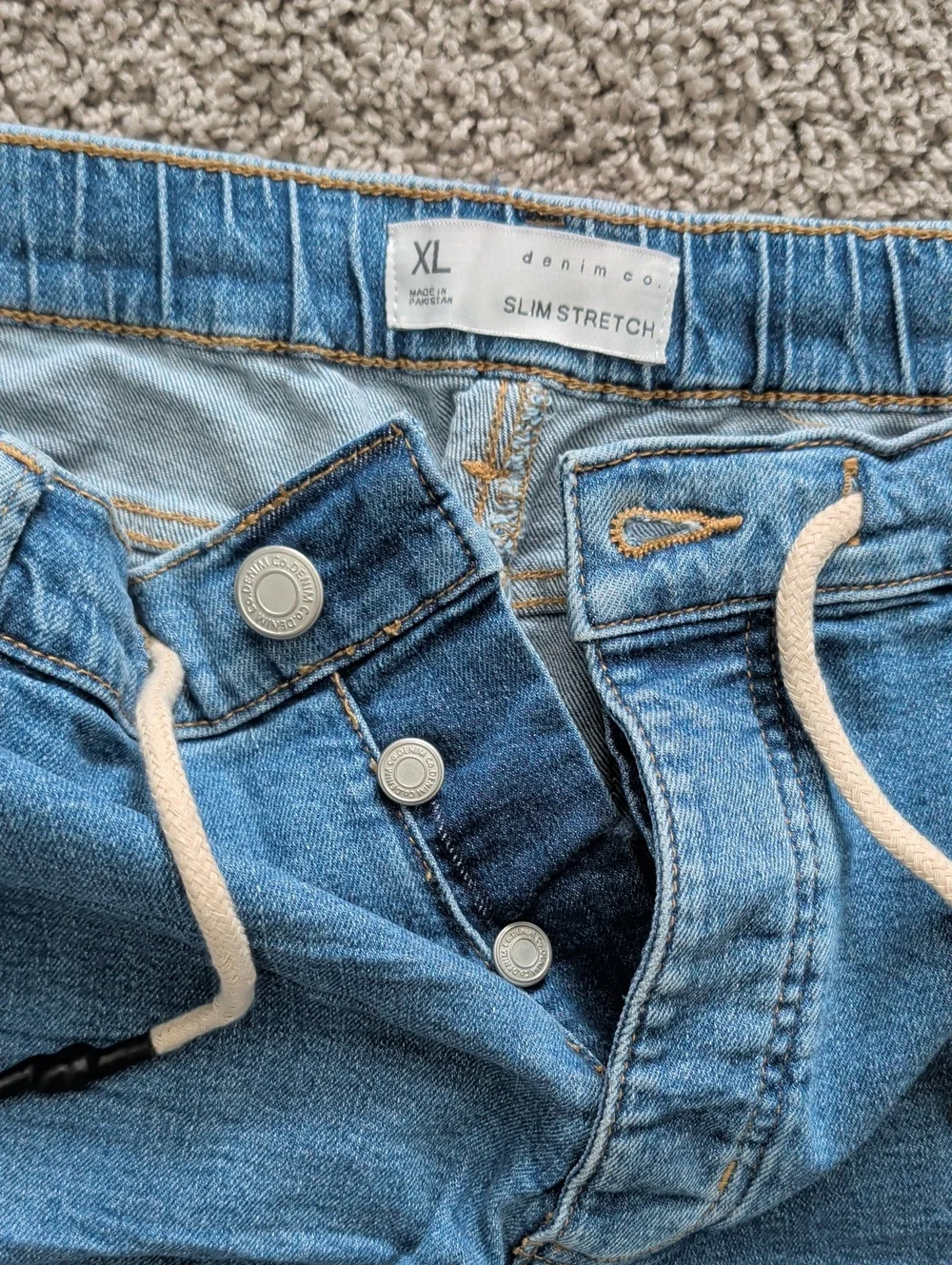 Men's Primark Blue Distressed Denim Shorts Size XL